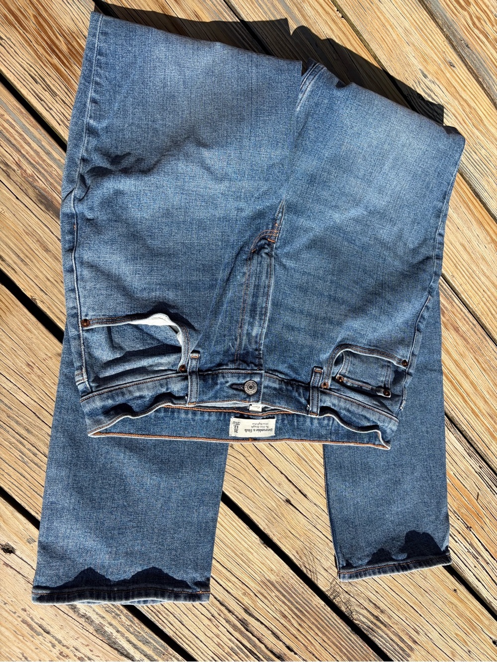 Abercrombie & Fitch the slim straight ultra high rise Jeans 31/12L curve love - Picture 15 of 16